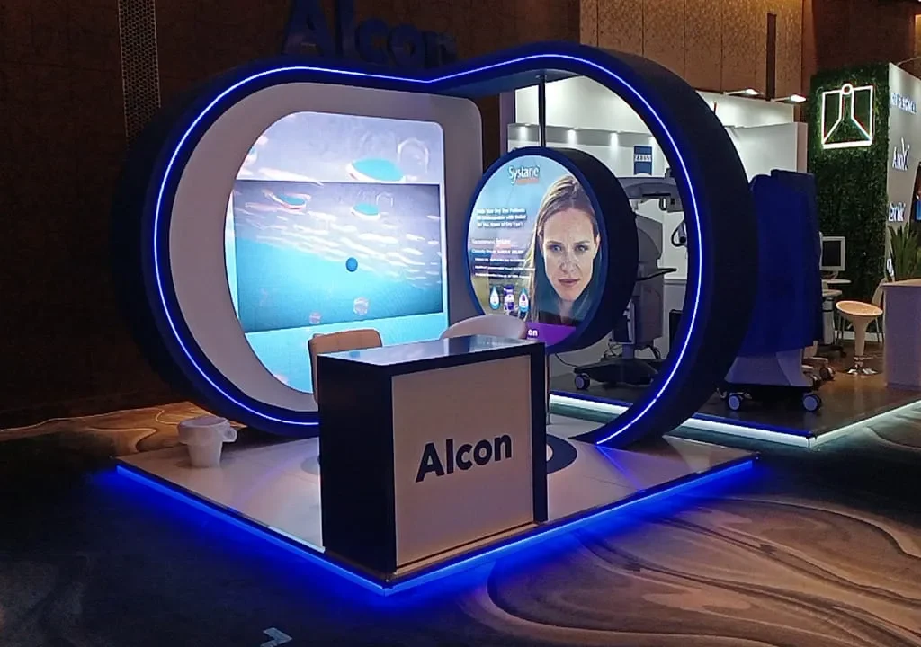 Creative and custom exhibition stand design services by Max+ in Dubai, showcasing branded displays and unique setups.