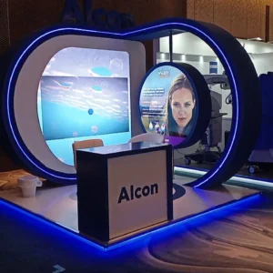 Creative and custom exhibition stand design services by Max+ in Dubai, showcasing branded displays and unique setups.