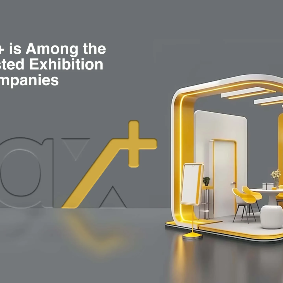 A modern and innovative exhibition stand designed by one of the most trusted exhibition stand companies, Max+, showcasing exceptional quality and design.