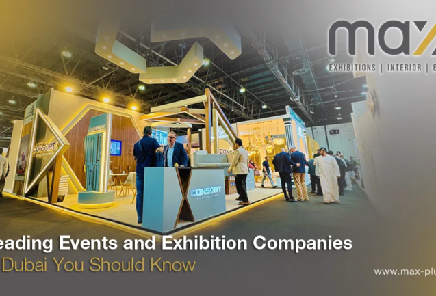 A dynamic image of the Dubai skyline with iconic buildings and event lighting.